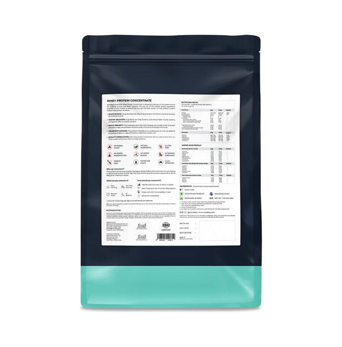 Nutrabay Whey Concentrate Powder Unflavoured (1kg)