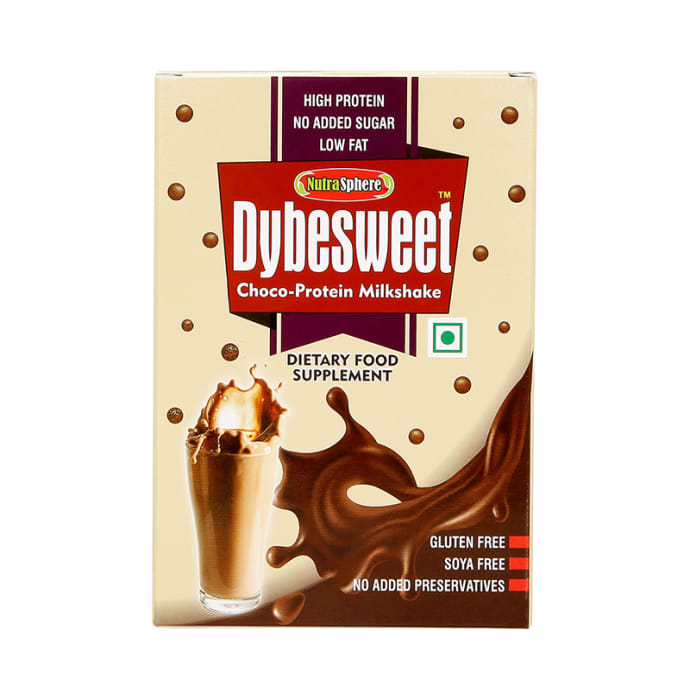 NutraSphere Dybesweet 200gm Milkshake Powder Choco Protein Low Fat High Protein