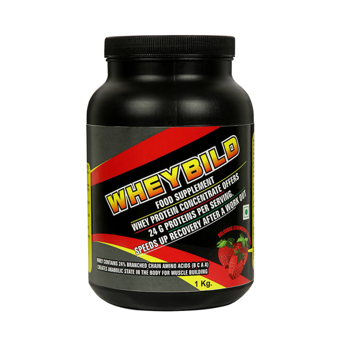 NutraSphere Wheybild Whey Protein Concentrate Powder Strawberry (1kg)