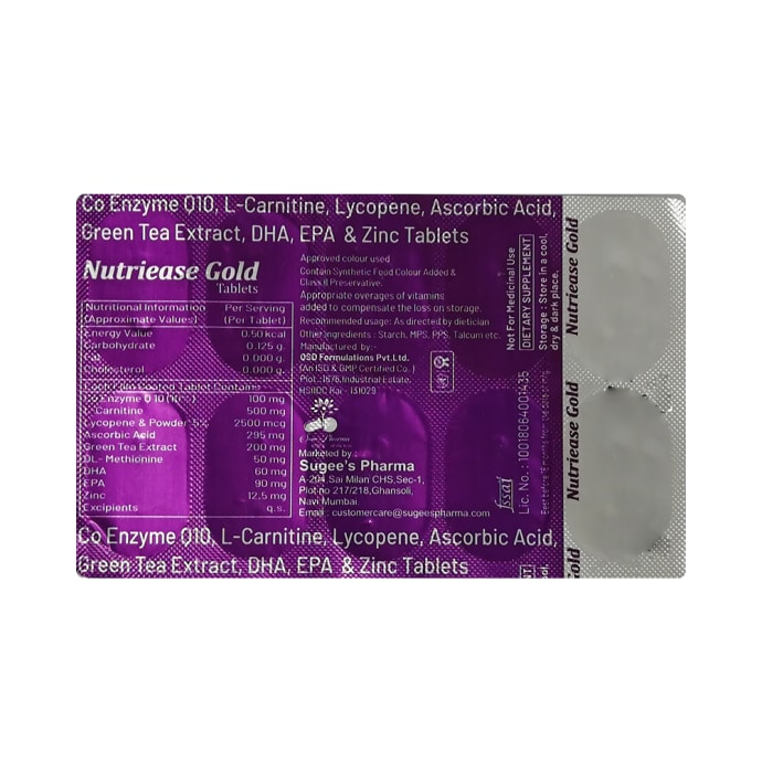 Nutriease Gold Tablet (10'S)