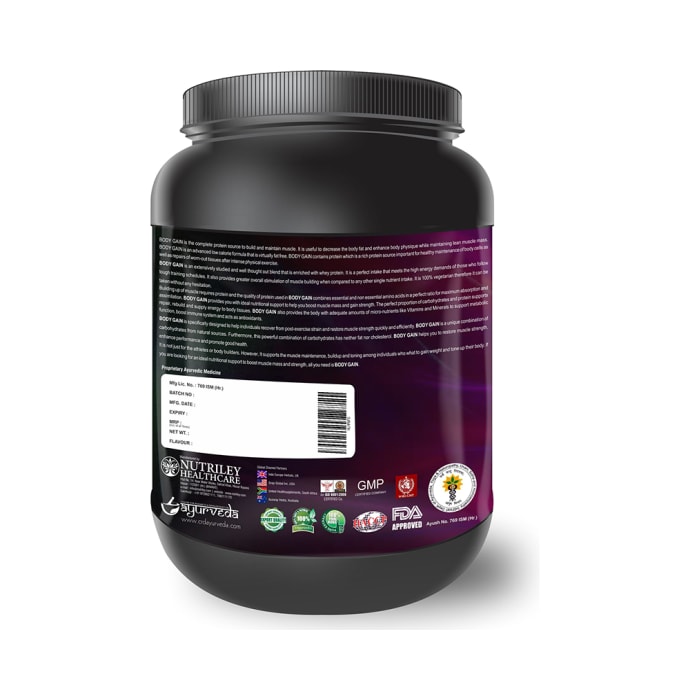 Nutriley Body Gain Whey Protein Vanilla Powder (1000gm)