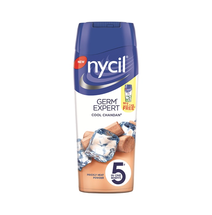 Nycil Germ Expert Prickly Heat Cool Chandan with Nycil Cool Herbal Powder 50gm Free Powder (150gm)