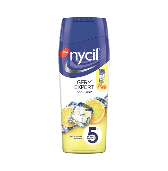 Nycil Germ Expert Prickly Heat Cool Lime with Nycil Cool Herbal Powder 50gm Free Powder (150gm)