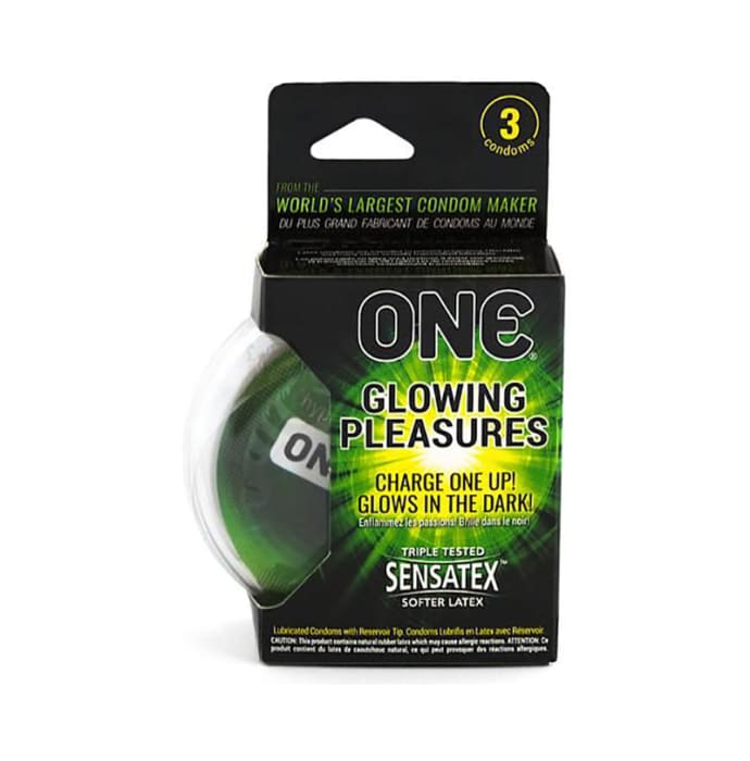 One Glowing Pleasures Condom