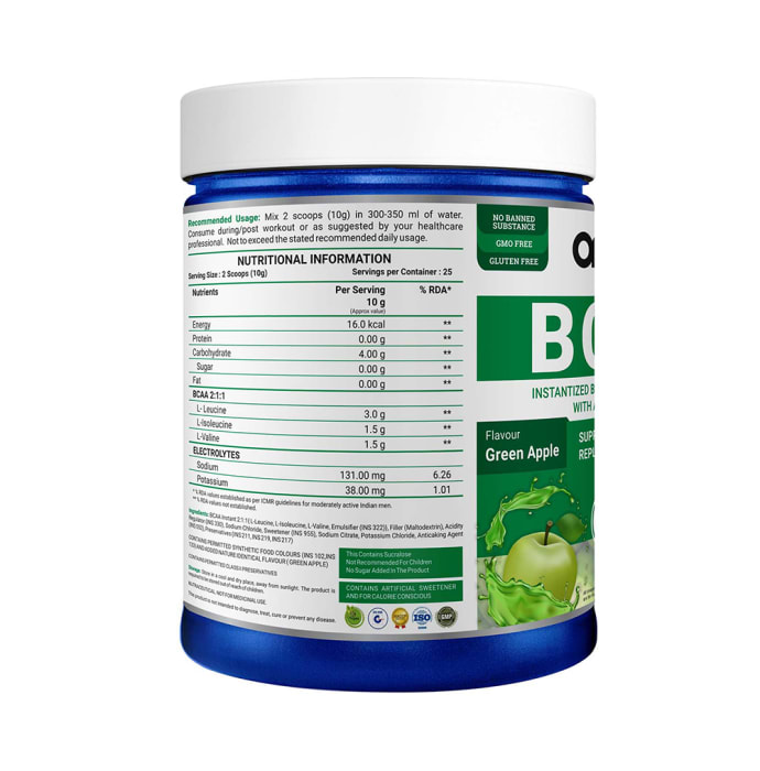 OneLife BCAA Powder Green Apple (250gm)