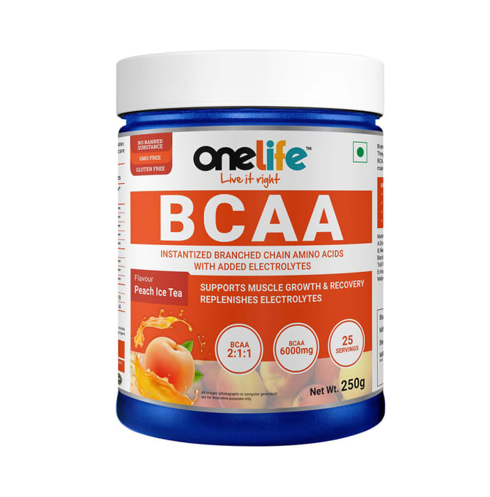 OneLife BCAA Powder Peach Ice Tea (250gm)