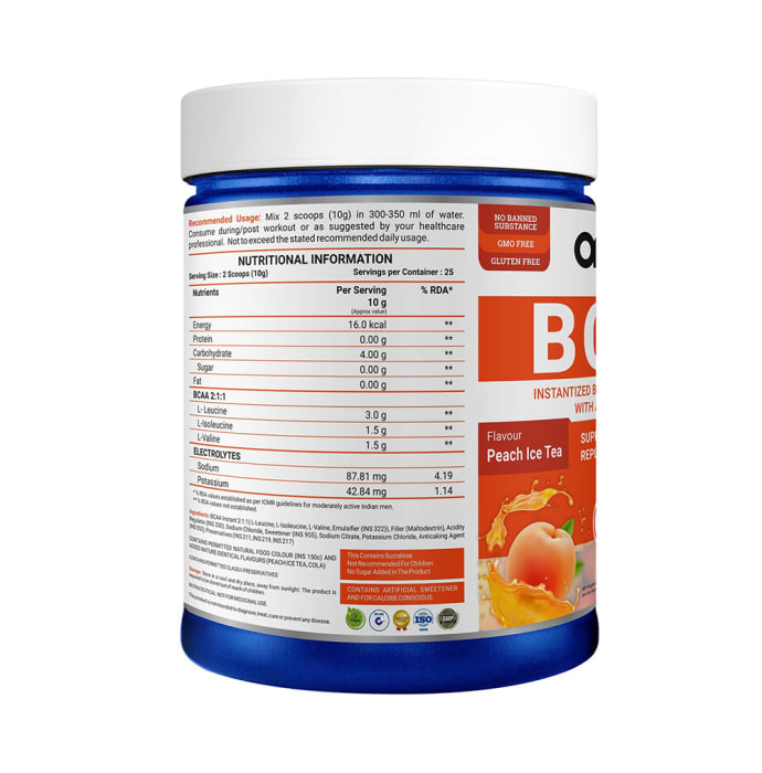 OneLife BCAA Powder Peach Ice Tea (250gm)