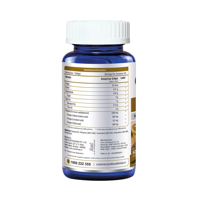 OneLife Omega 3-6-9 Softgels (60'S)