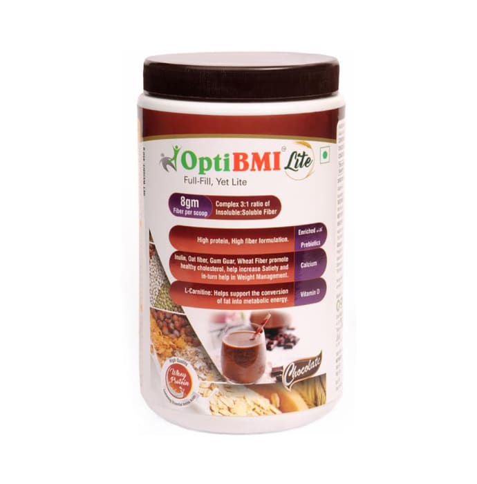 OptiBMI Lite Whey Protein Chocolate Powder (450gm)