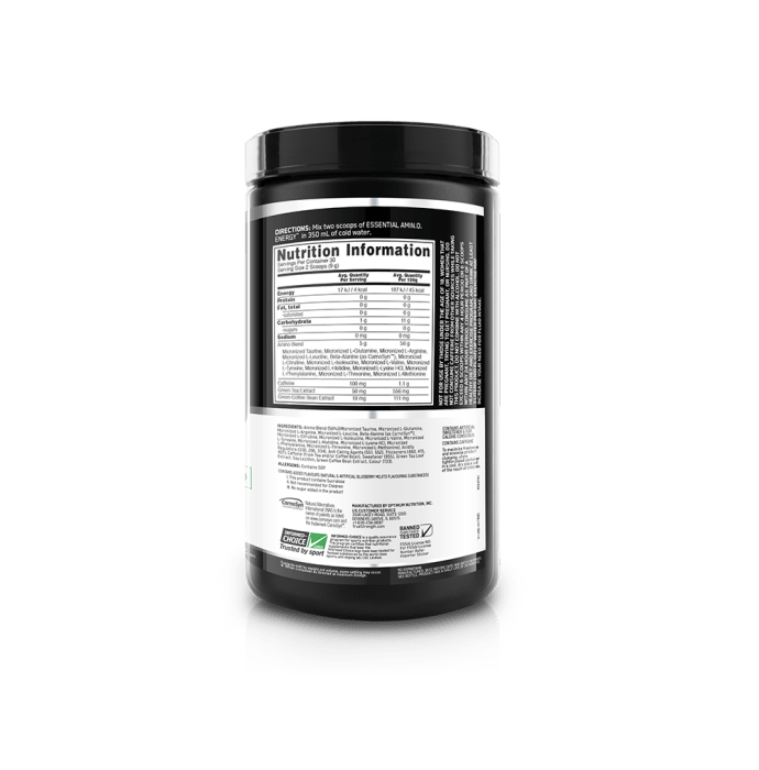 Optimum nutrition (on) amino energy blueberry mojito (270gm)