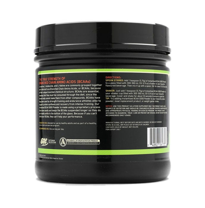 Optimum nutrition (on) instantized bcaa 5000 unflavoured