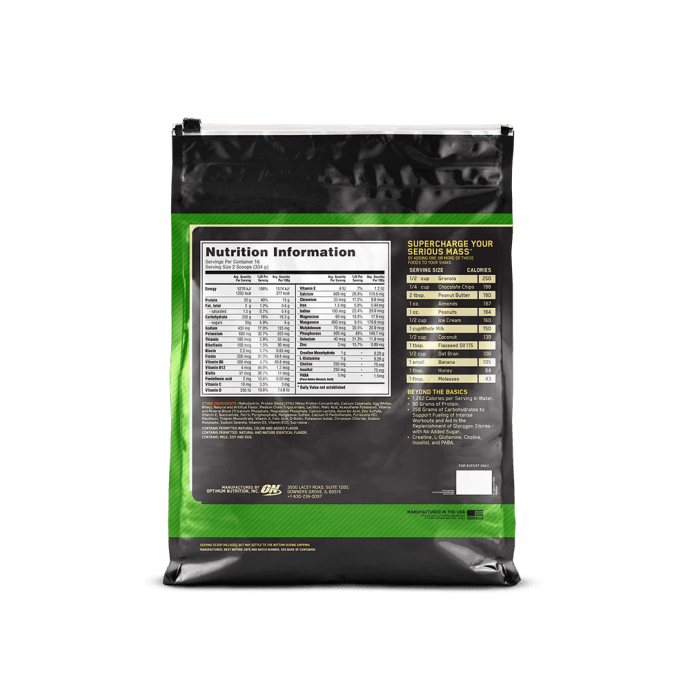 Optimum nutrition (on) serious mass banana