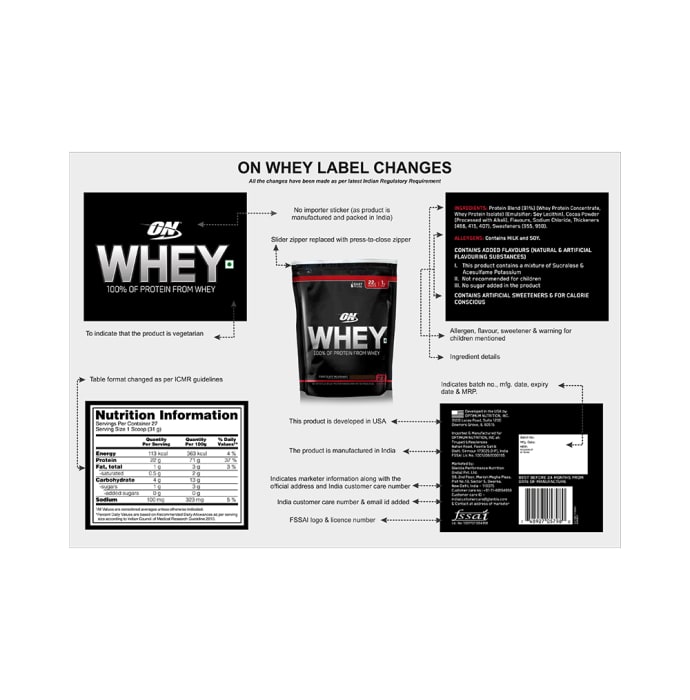 Optimum nutrition (on) whey chocolate