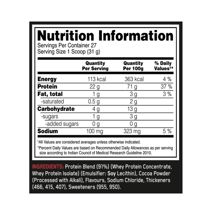 Optimum nutrition (on) whey chocolate