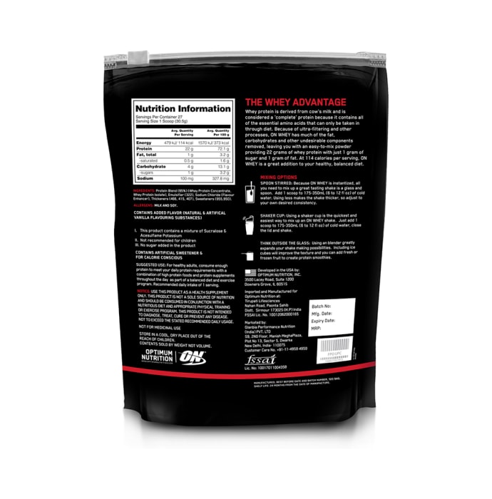 Optimum nutrition (on) whey vanilla