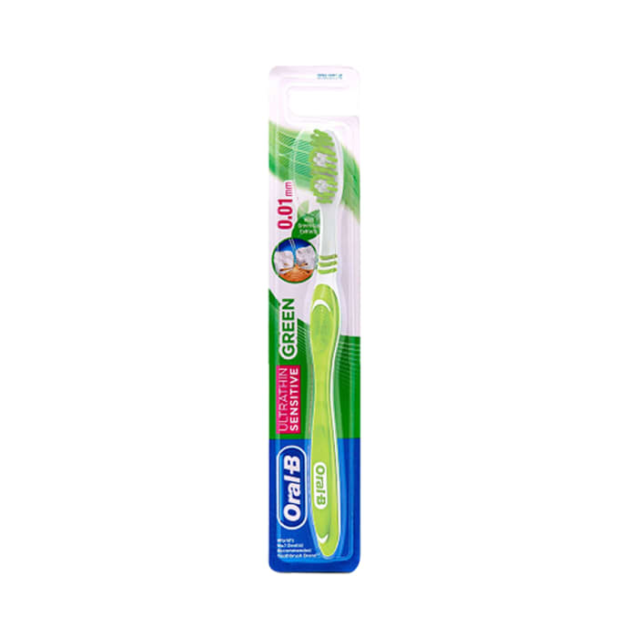 Oral-b ultrathin sensitive toothbrush green pack of 3