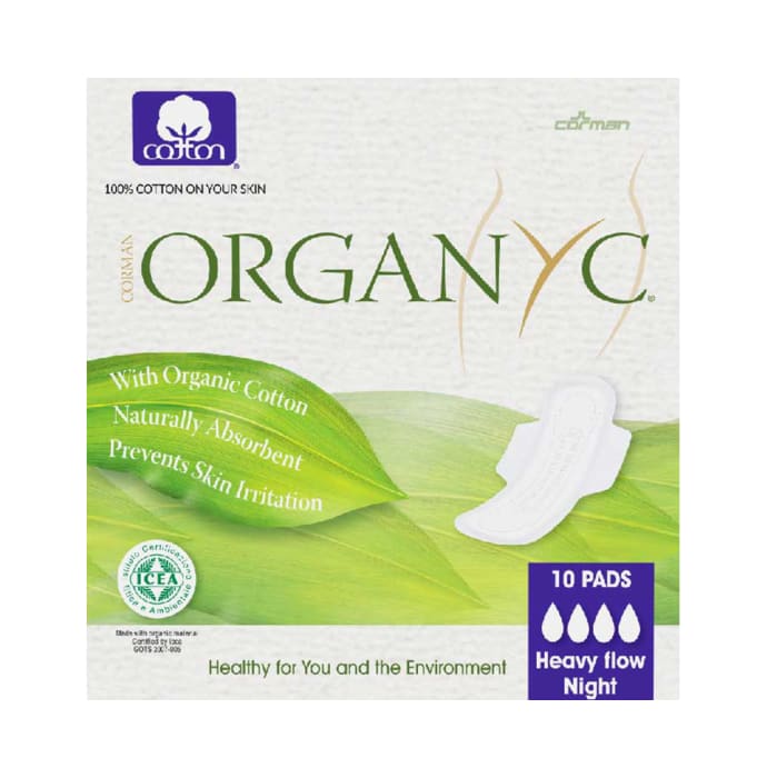 Organyc Ultrathin Sanitary Napkins Heavy Flow