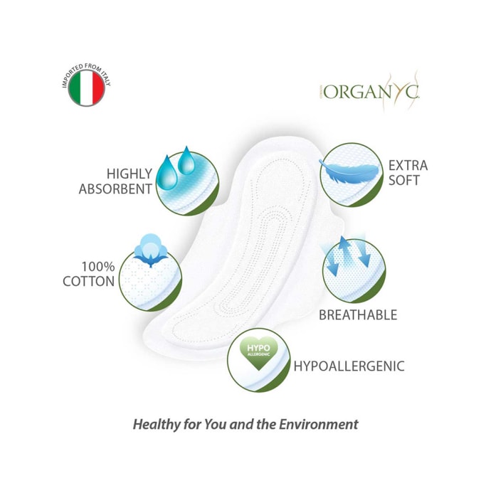 Organyc Ultrathin Sanitary Napkins Heavy Flow