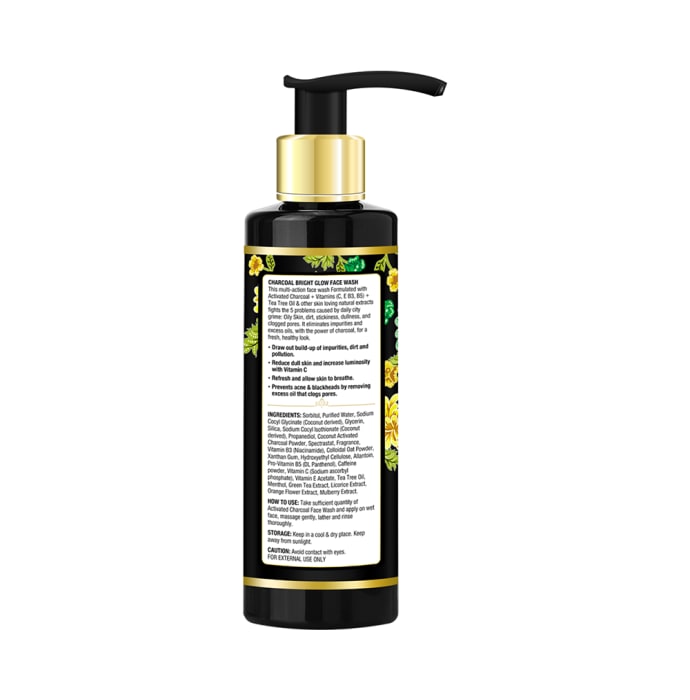 Oriental Botanics Activated Charcoal Bright Glow Face Wash (200ml)