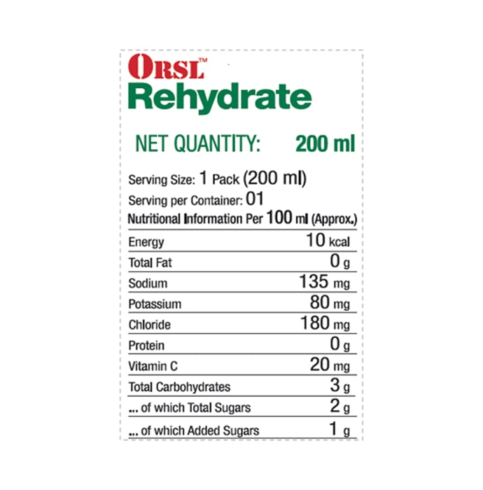 ORSL Rehydrate Drink Apple (200ml)