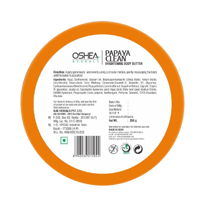 Oshea Herbals Body Butter Papayaclean (200gm)