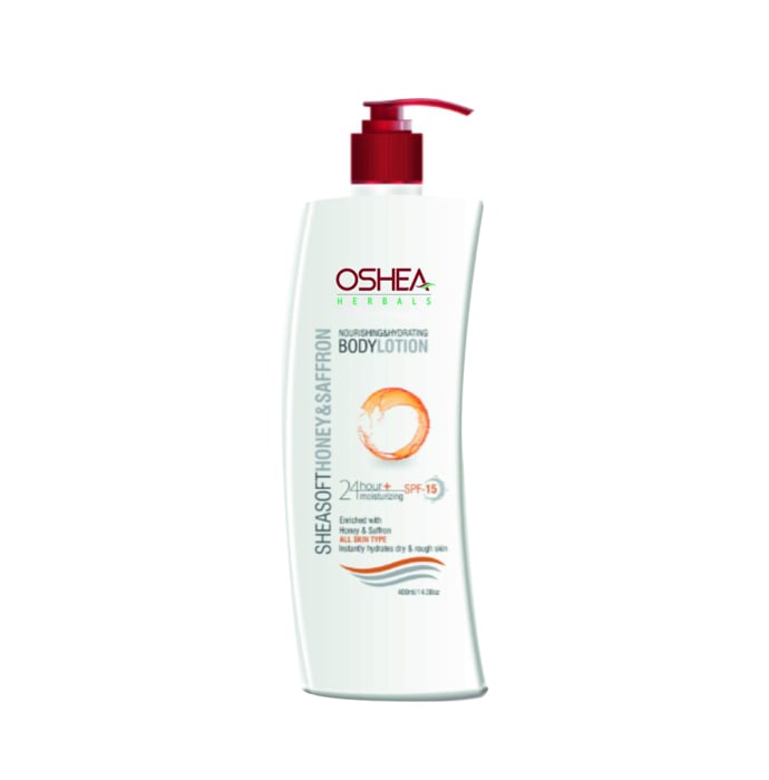 Oshea Herbals Body Lotion with SPF 15 Sheasoft Honey & Saffron (400ml)