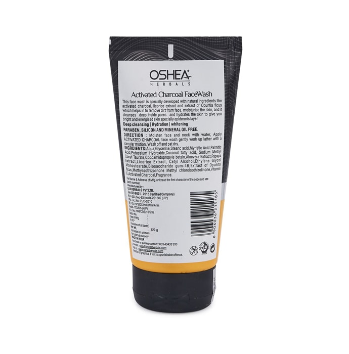 Oshea Herbals Face Wash Activated Charcoal (120gm)