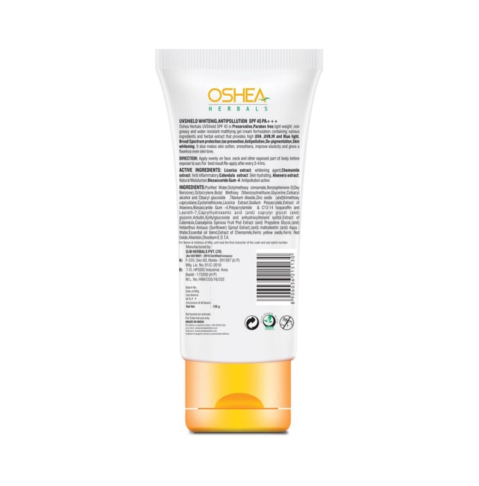 Oshea Herbals UV Shield Mattifying Gel Cream (120gm)