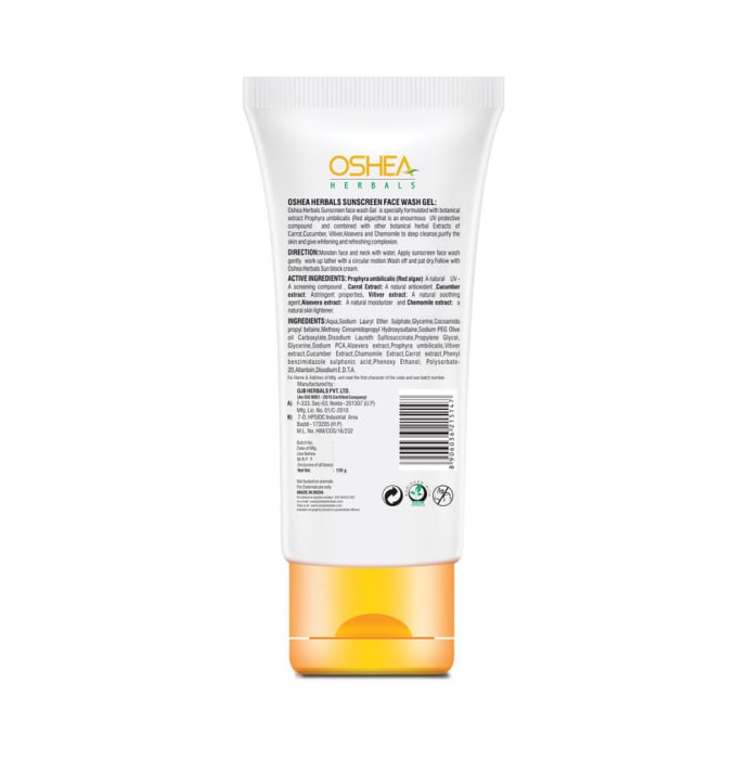 Oshea Herbals UV Shield Sunscreen Face Wash Gel (120gm)