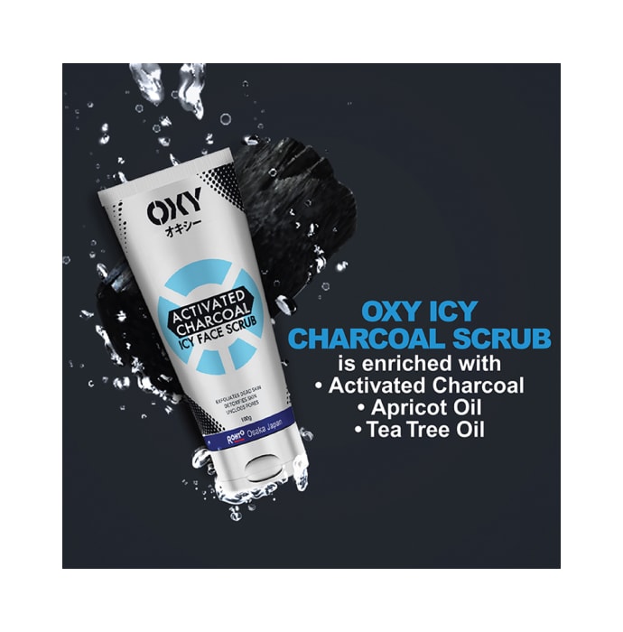 Oxy Activated Charcoal Icy Face Scrub (100gm)