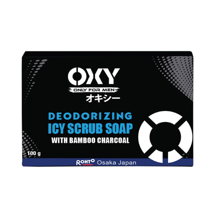 Oxy Deodorizing Icy Scrub Soap with Bamboo Charcoal (100gm)
