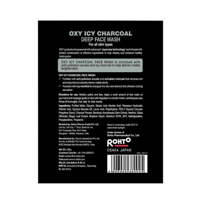 Oxy Icy Charcoal Deep Face Wash (100gm)