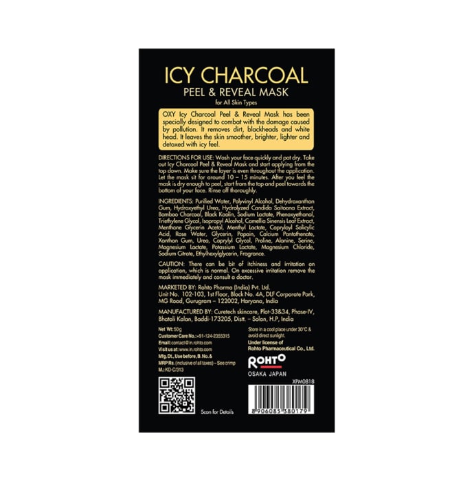 Oxy Peel & Reveal Icy Charcoal Face Mask (50gm)