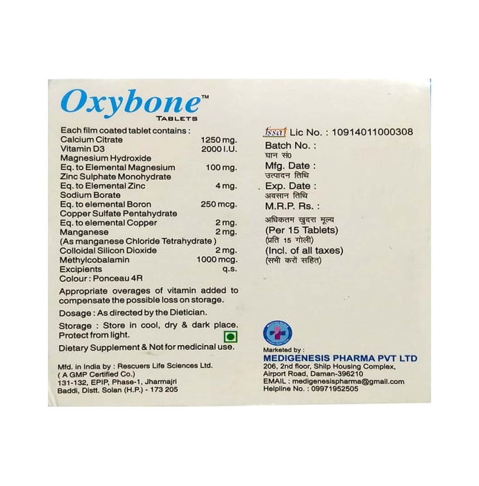 Oxybone Tablet (15'S)