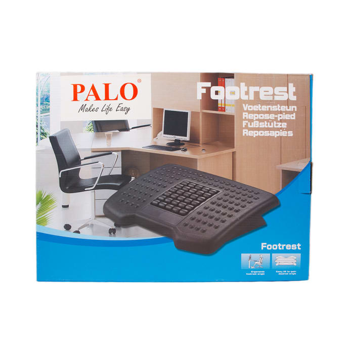 Palo007 Ergonomic & Adjustable Angle Footrest with Roller