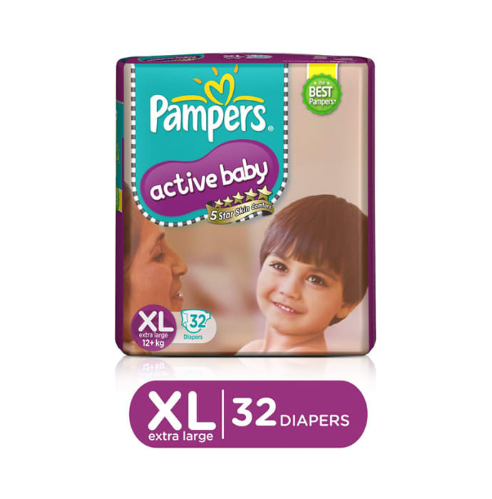 Pampers active baby diaper xl