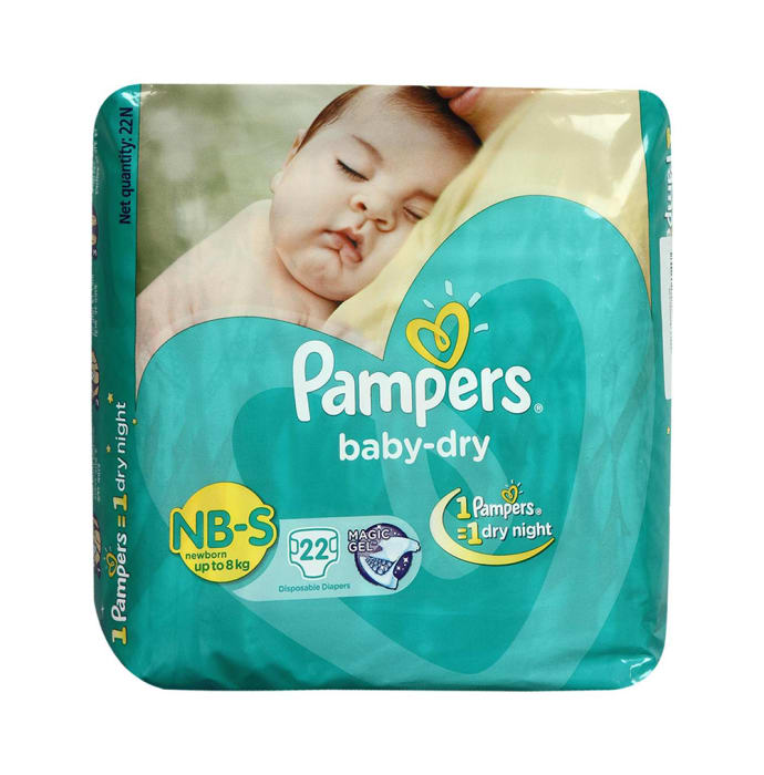 Pampers baby dry new born to small diaper nb-s