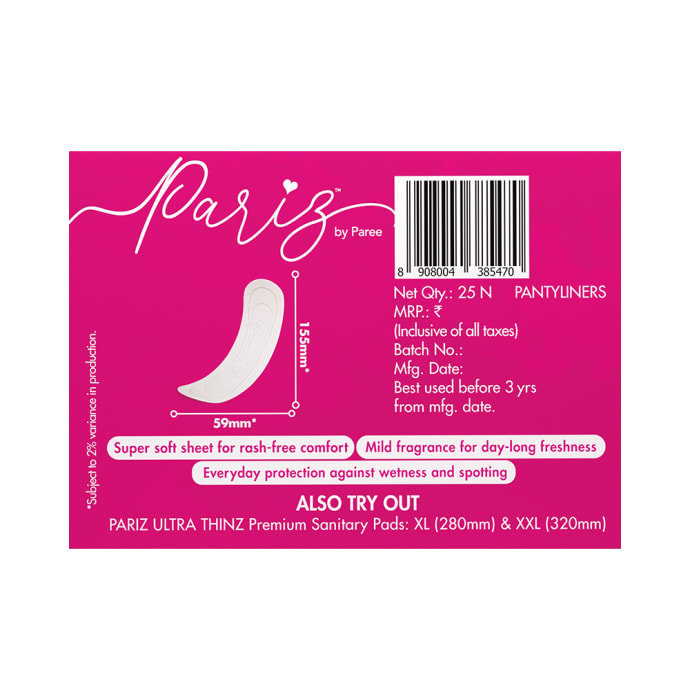 Paree Pariz by Paree Cotton Feel Pantyliners