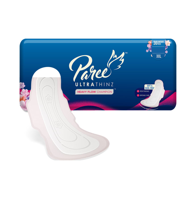 Paree Ultra Thinz Soft & Rash Free Sanitary Pads for Heavy Flow Pads XXL