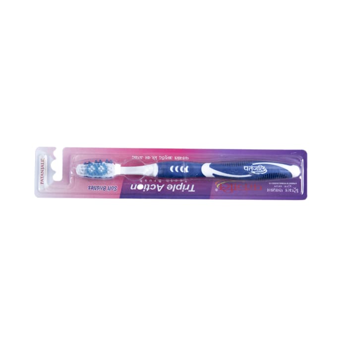 Patanjali ayurveda triple action toothbrush pack of 3
