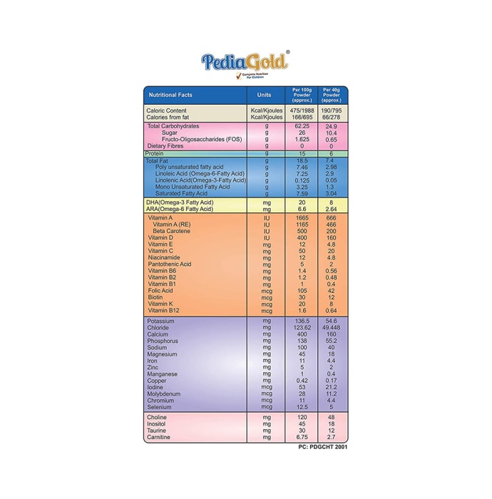 Pediagold powder vanilla (400gm)