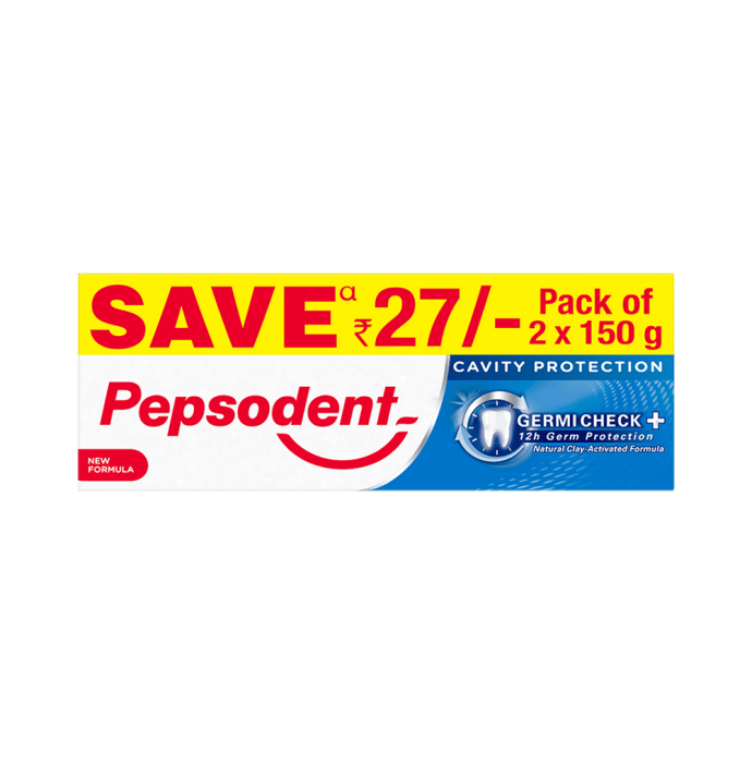 Pepsodent Germi Check+ Cavity Protection Toothpaste (150gm Each)