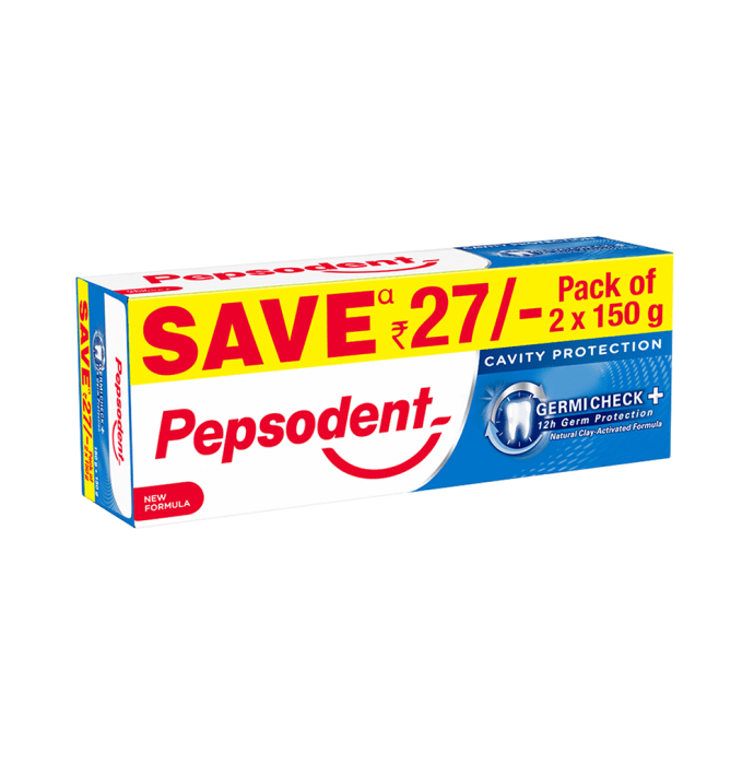 Pepsodent Germi Check+ Cavity Protection Toothpaste (150gm Each)