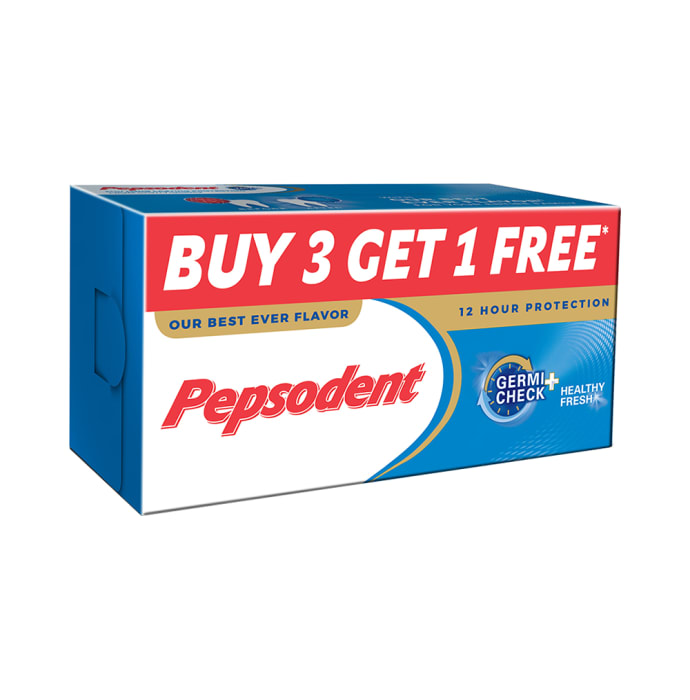 Pepsodent Germicheck+ Toothpaste (150gm Each) Buy 3 Get 1 Free