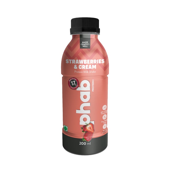 Phab Strawberry Cream Protein Milk Shake (200ml Each)