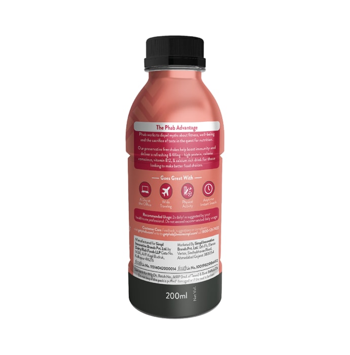 Phab Strawberry Cream Protein Milk Shake (200ml Each)