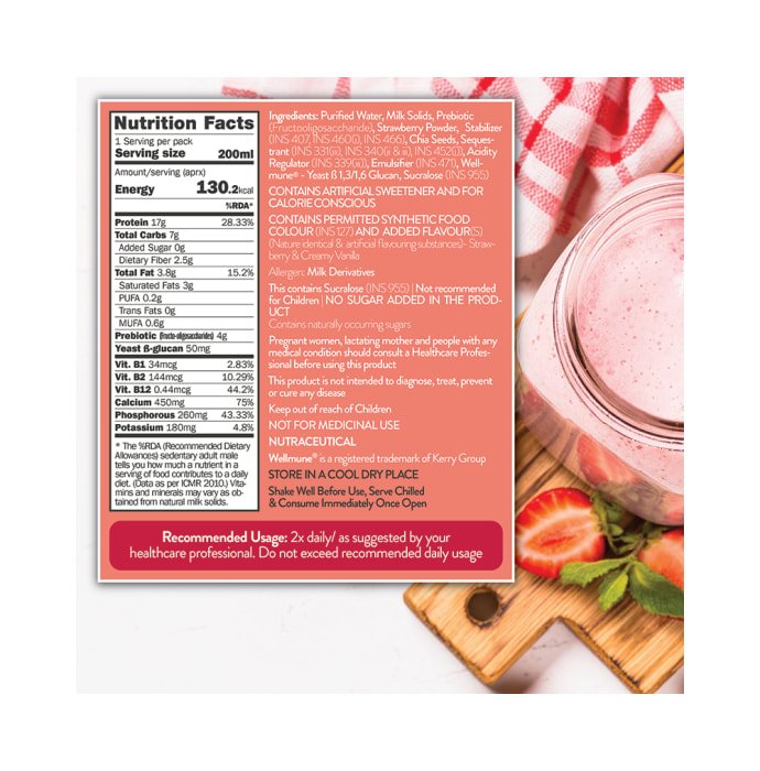 Phab Strawberry Cream Protein Milk Shake (200ml Each)