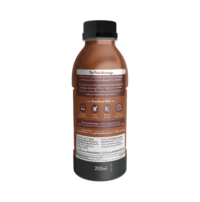 Phab Swiss Chocolate Protein Milk Shake (200ml Each)