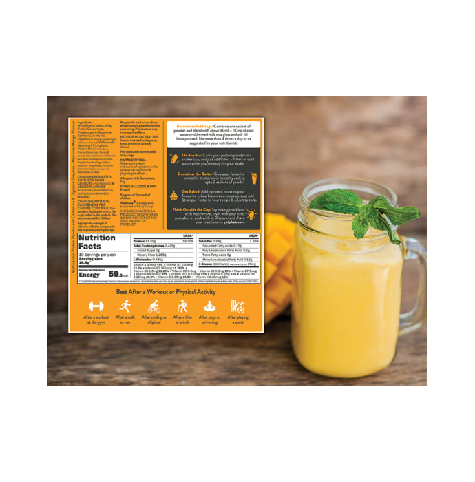 Phab Whey Protein Powder Sachet (16.5 gm Each) Alphonso Mango