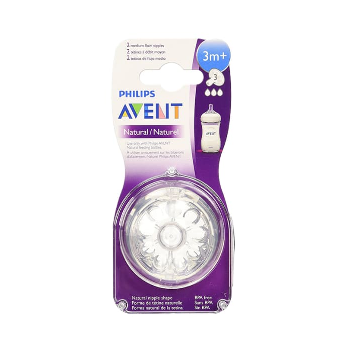 Philips Avent Natural Teat 3 Holes Medium Flow 3 Months+